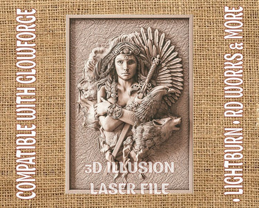 Valkyrie 3d illusion & laser-ready files - 3DWave.us